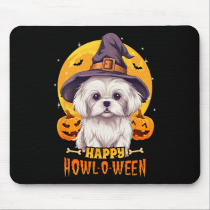 Maltese Halloween hondengehuil of een grappig huis Muismat