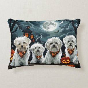 Maltese Halloween Spooky Accent Kussen