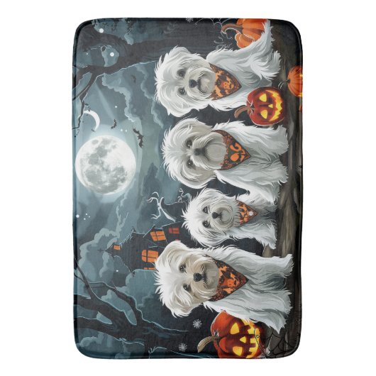 Maltese Halloween Spooky Badmat (Voorkant Verticaal)