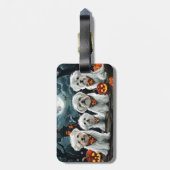 Maltese Halloween Spooky Bagagelabel (Achterkant verticaal)