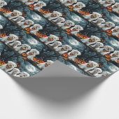 Maltese Halloween Spooky Cadeaupapier (Hoek)