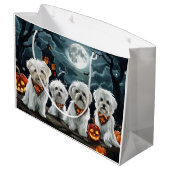 Maltese Halloween Spooky Groot Cadeauzakje (Achterkant Gekanteld)