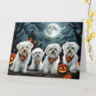Maltese Halloween Spooky Kaart