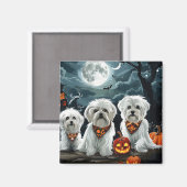 Maltese Halloween Spooky Magneet (Voorkant / Achterkant)