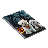 Maltese Halloween Spooky Notitieboek (Rechterzijde)
