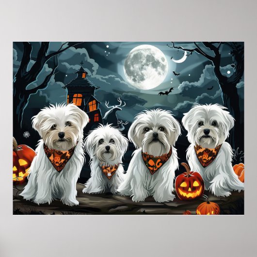 Maltese Halloween Spooky Poster (Voorkant)