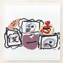 Maltese hearts  glazen onderzetter