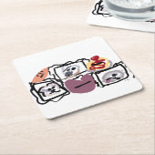 Maltese hearts  kartonnen onderzetters (Schuin)