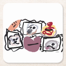 Maltese hearts  kartonnen onderzetters