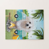 Maltese Hond Camping Legpuzzel (Horizontaal)