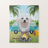 Maltese Hond Camping Legpuzzel (Verticaal)