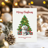 Maltese hond familie Kerstmis Feestdagenkaart