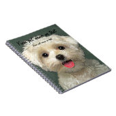  Maltese hond glimlachen Notitieboek (Rechterzijde)