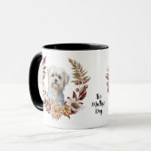 Maltese hond herfst krans mok (Voorkant links)