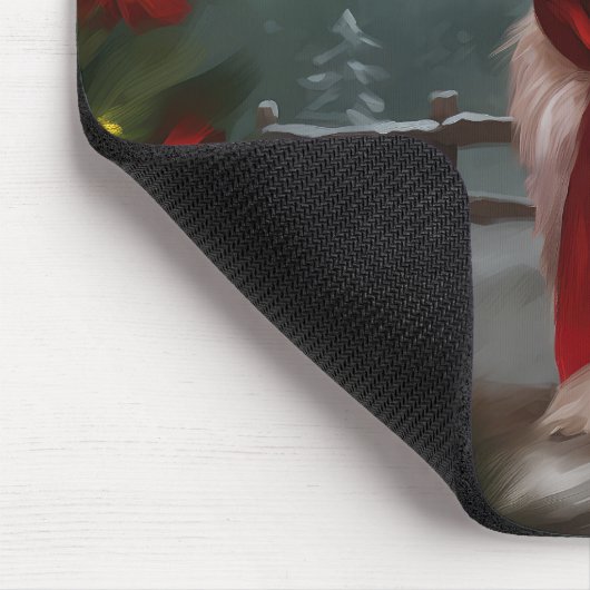 Maltese Hond in Sneeuw Kerstmis Muismat (Hoek)