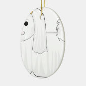 Maltese hond keramisch ornament (Links)