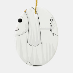 Maltese hond keramisch ornament