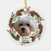 maltese hond keramisch ornament (Voorkant)