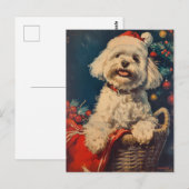 Maltese hond Kerstmis Briefkaart (Voorkant / Achterkant)