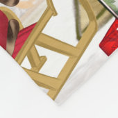 Maltese hond Kerstmis Fleece Deken (Hoek)