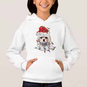Maltese hond Kerstmis, kerstmis Maltezer hond
