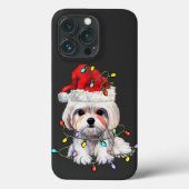 Maltese hond Kerstmis, kerstmis Maltezer hond Case-Mate iPhone Case (Achterkant)