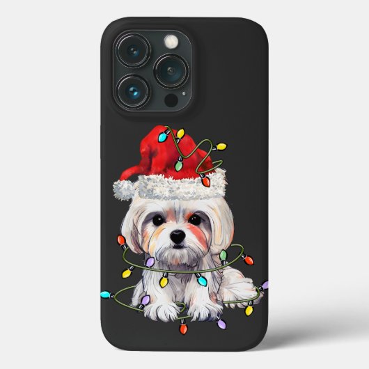Maltese hond Kerstmis, kerstmis Maltezer hond Case-Mate iPhone Case (Achterkant)