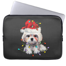 Maltese hond Kerstmis, kerstmis Maltezer hond