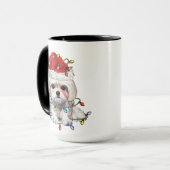 Maltese hond Kerstmis, kerstmis Maltezer hond Mok (Voorkant links)