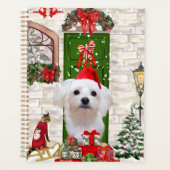 Maltese hond Kerstmis Planner (Voorkant)