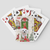 Maltese hond Kerstmis Pokerkaarten (Achterkant)