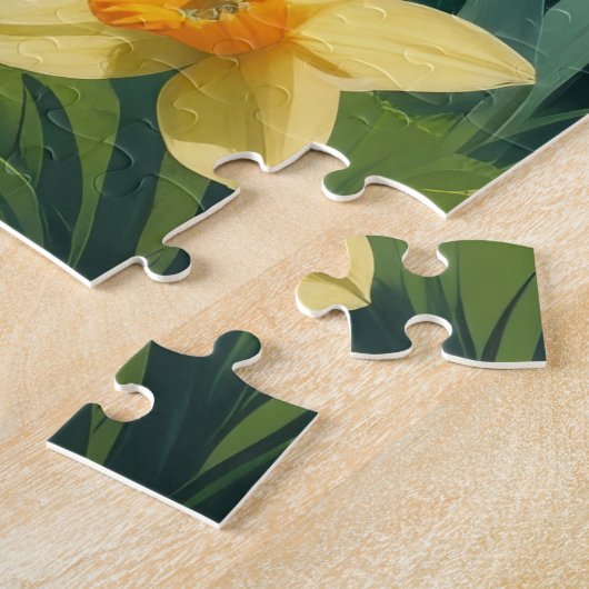 Maltese hond lente bloemen schilderen legpuzzel (Zijkant)