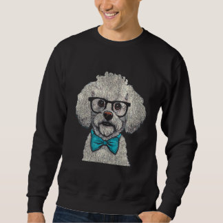 Maltese hond met Stropdas en een nerd bril Trui