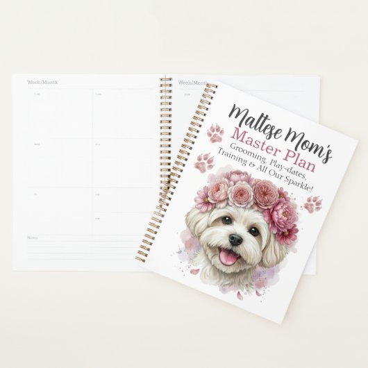 Maltese Hond Moeder Verzorging & Leven Organizer (Display)