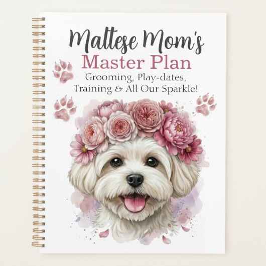 Maltese Hond Moeder Verzorging & Leven Organizer (Voorkant)