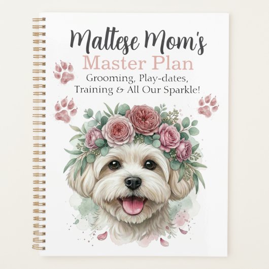 Maltese Hond Moeder Verzorging & Leven Organizer (Voorkant)