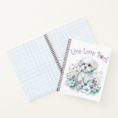 Maltese hond Mom Floral Notitieboek (Binnen)