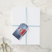 Maltese hond op sneeuw in kerstmis cadeaulabel (Met Touw)
