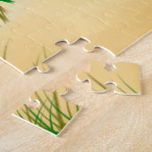 Maltese hond op strand legpuzzel (Zijkant)