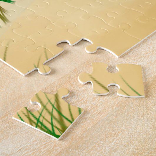 Maltese hond op strand legpuzzel (Zijkant)