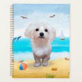 Maltese hond op strand planner (Voorkant)