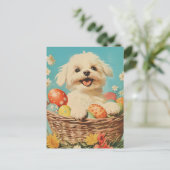 Maltese hond Pasen Briefkaart (Staand voorkant)