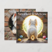 Maltese hond - Pasen Feestdagenkaart (Voorkant / Achterkant)