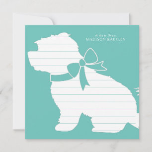 Maltese Hond Puppy Kort Haar Teddybeer Bedankkaart