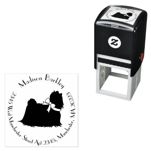 Maltese hond puppy  zelfinktende stempel (In situ)