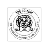 Maltese hond retour adres familie rubberstempel (Afrduk)