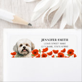 Maltese hond retour adreslabels etiket (Insitu)