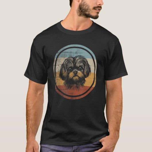 Maltese hond retro stijl t-shirt (Voorkant)
