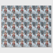 Maltese Hond Rijden Motorfiets Kerstmis Cadeaupapier (Vlak)