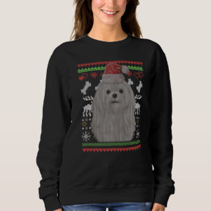 Maltese hond Santa Claus Ugly Kerstmis Trui